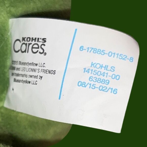 Kohl's Cares Cornelius Crocodile Green Stuffed Alligator Plush Toy Animal 12” - Picture 4 of 4